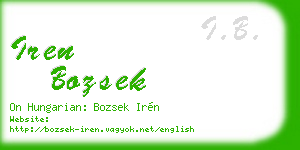 iren bozsek business card